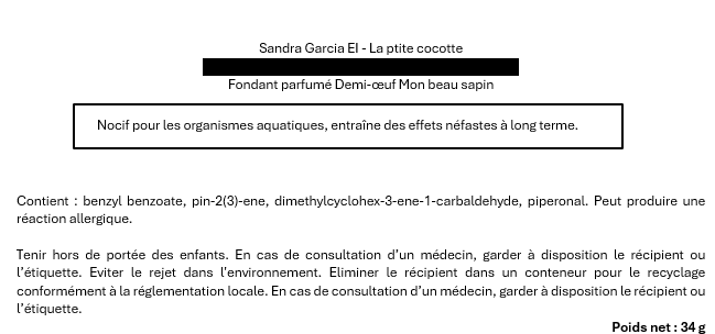 Fondant Demi-Oeuf Mon Beau Sapin